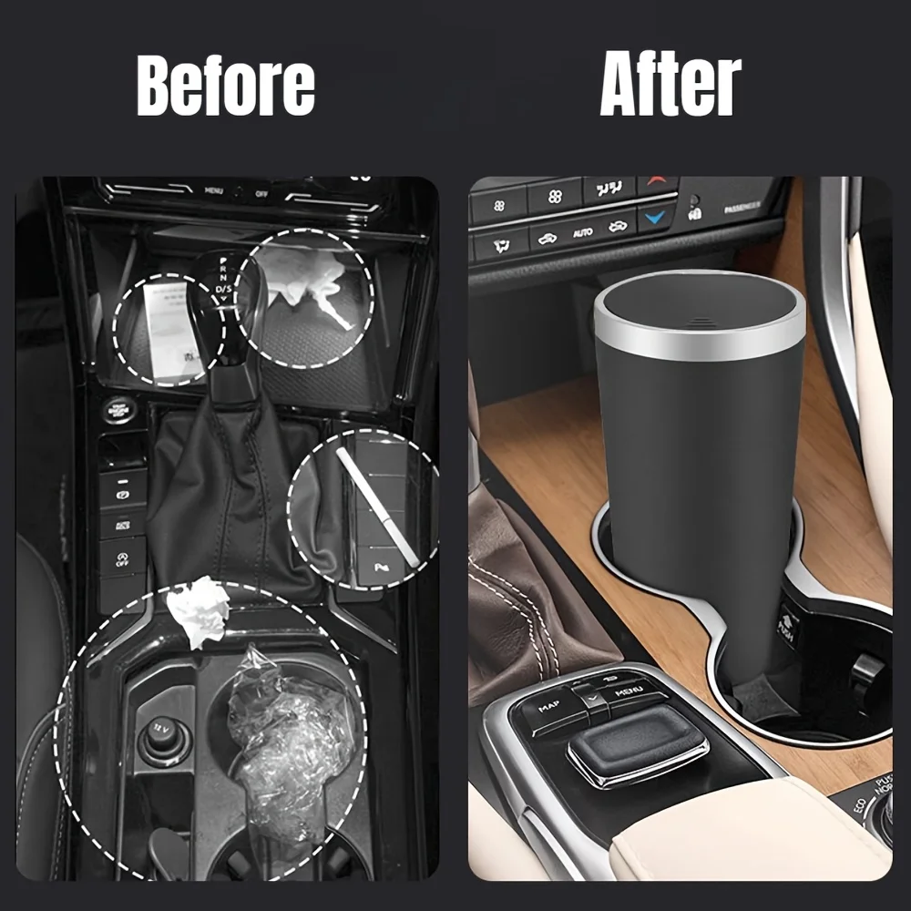 for Cup Holders Storage Compac - Waterproof Car Trash Can With Lid review and price