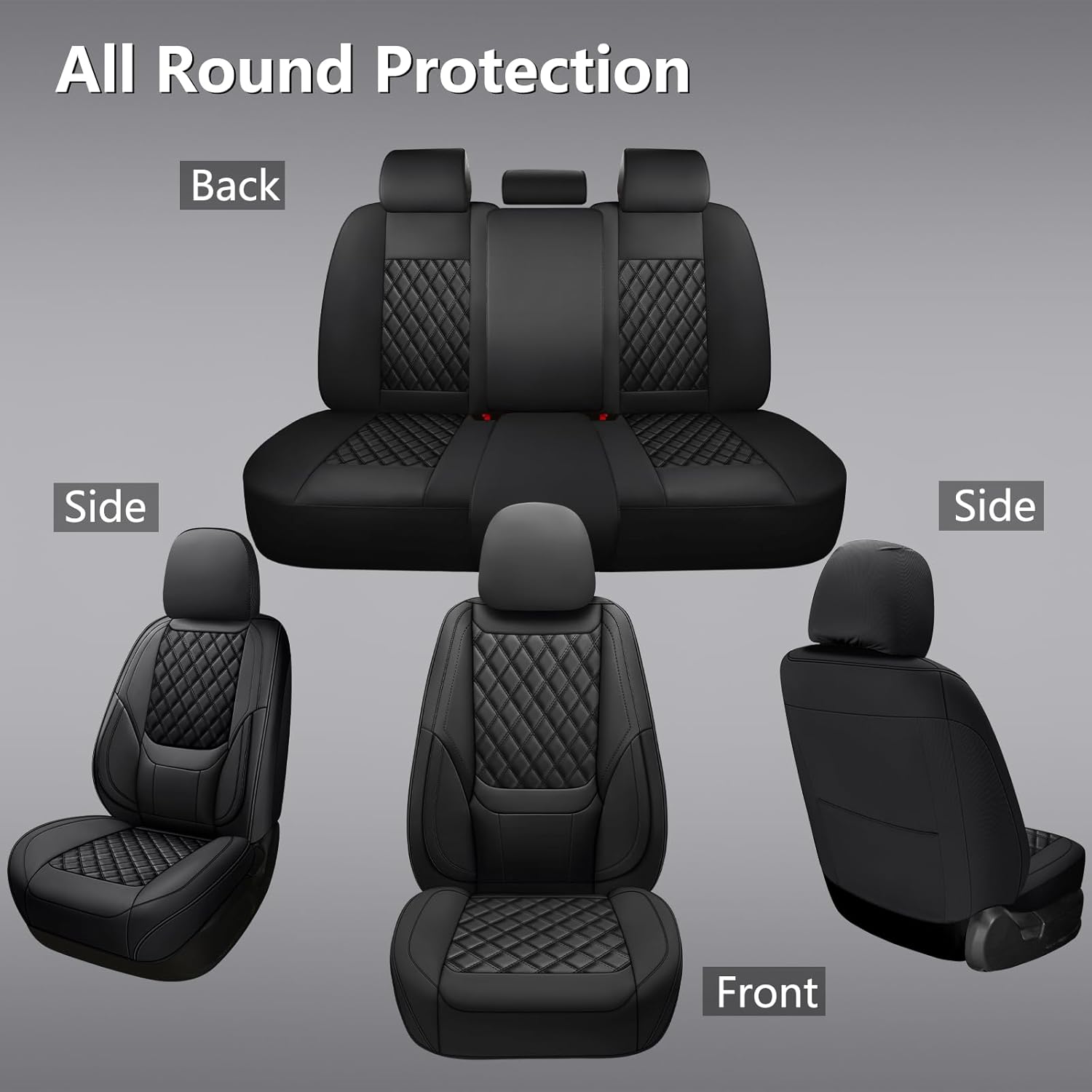 Wholesale Universal Faux Leath - Leather Car Seat Covers Full Set Universal review and price