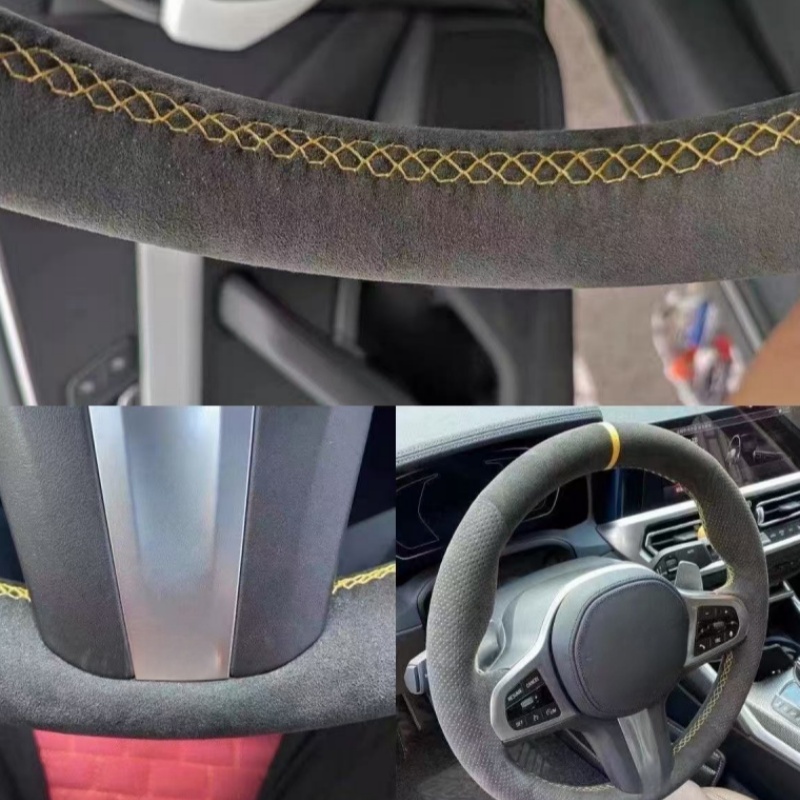 Customiz Anti-Slip Leather Sue - Car Steering Wheel Cover Anti Slip Breathable review and price