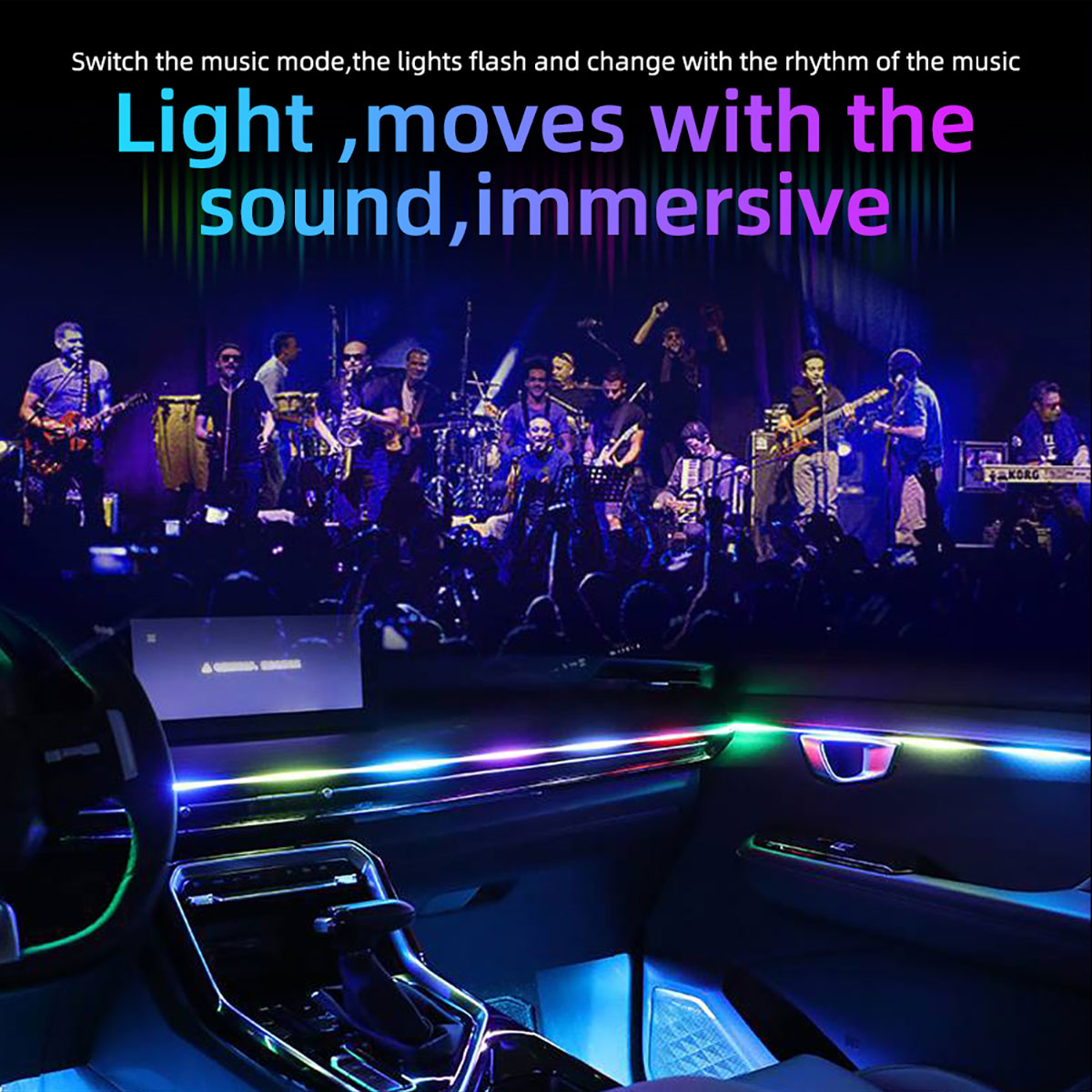 6/10 in 1 Car Led Ambient Ligh - Led Ambient Interior Car Lights App Control review and price