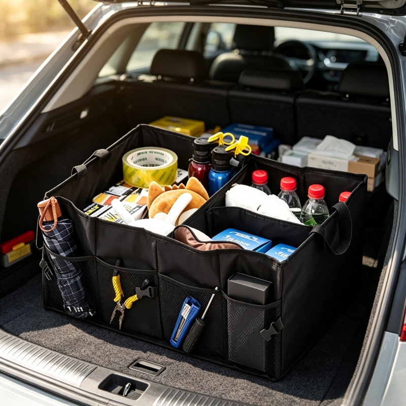 Foldable Large‑Capacity Car Tr - Car Trunk Organizer Foldable Storage Box review and price