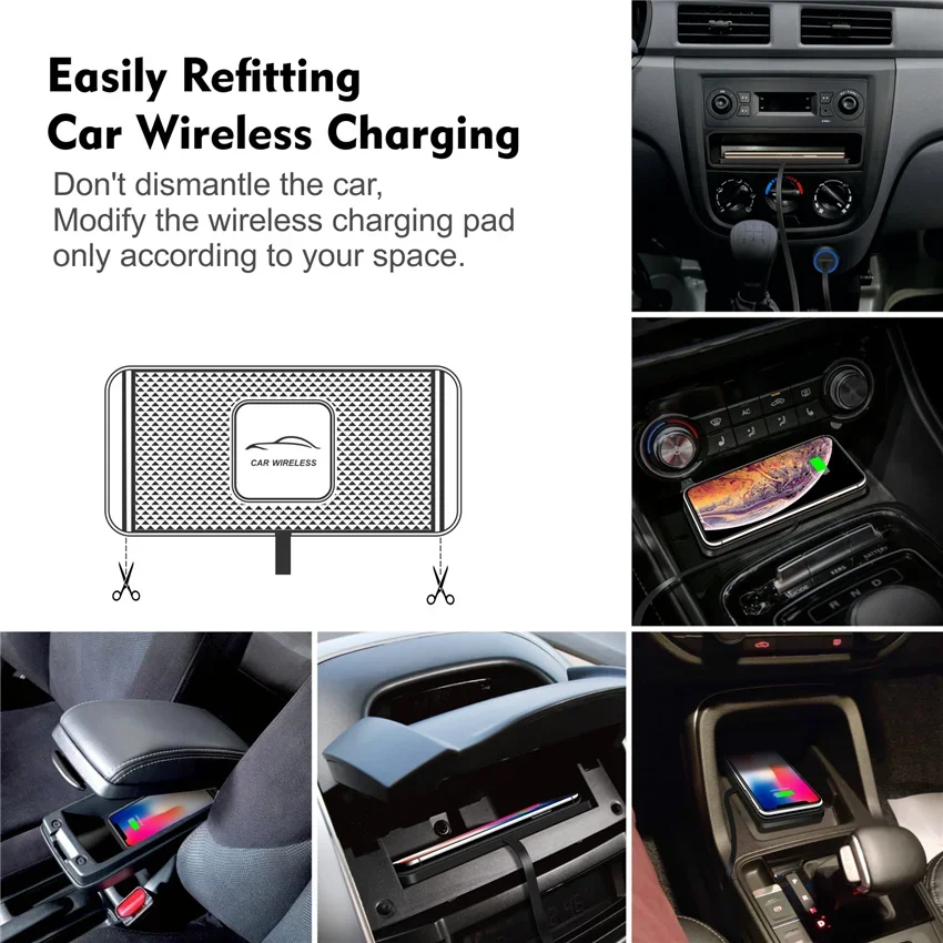 Silicone Pad Stand Wireless Ch - Wireless Car Charger Mount Fast Charging review and price