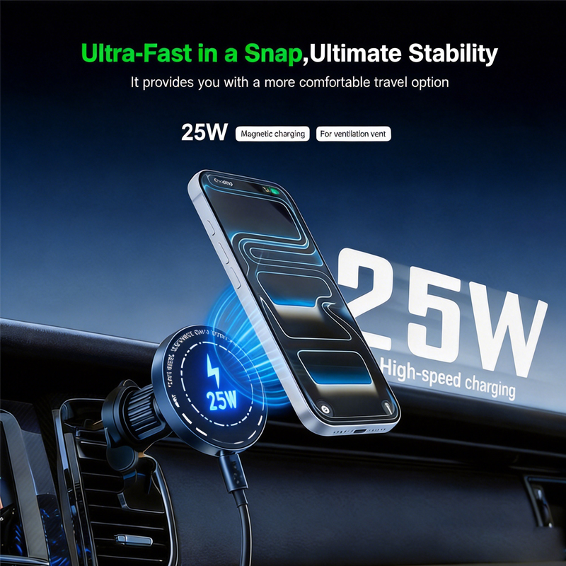 Strong 25W Magnetic Wireless C - Magnetic Phone Holder For Car Vent review and price